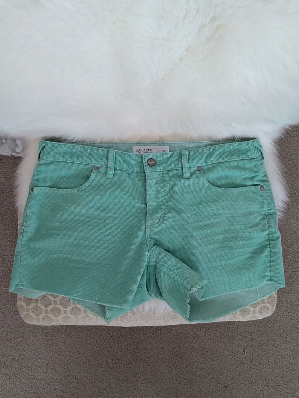 Carve Designs Corduroy Frayed hem Shorts